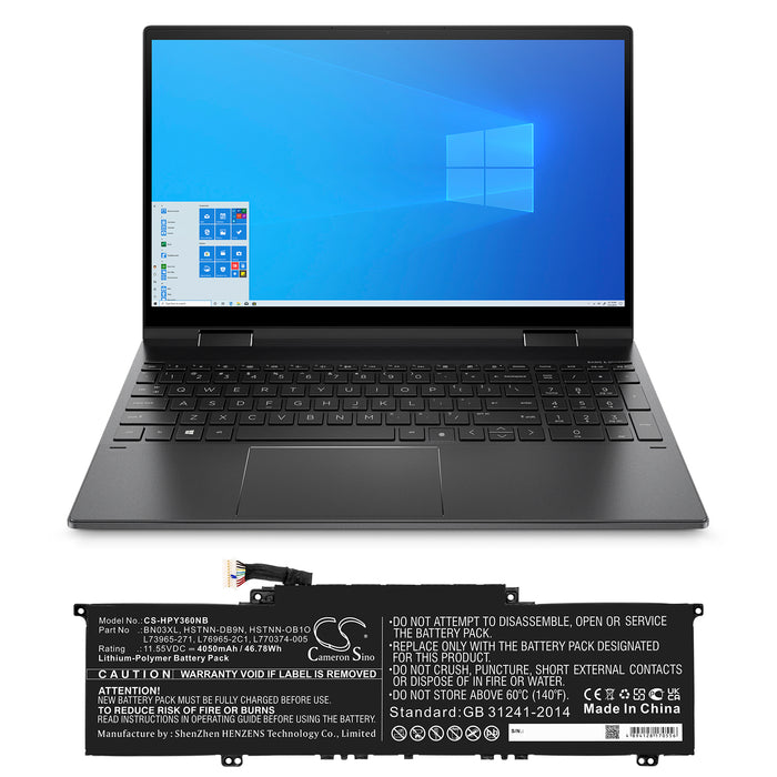 HP Envy 13 13-ba0003nu Envy 13 13-ba0004nu Envy 13 13-ba0010nr Envy 15-ed0000 x360 Envy X360 13-ar0082au Envy  Laptop and Notebook Replacement Battery-5