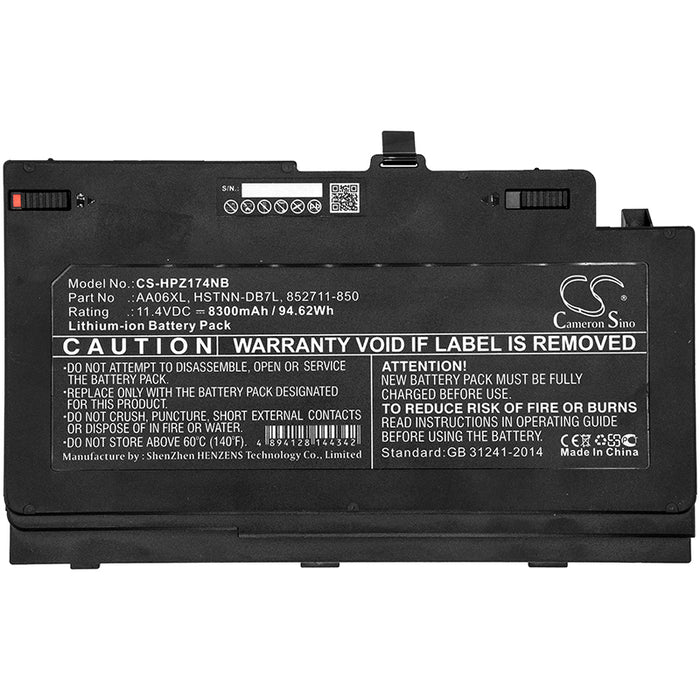 HP ZB00K 17 G4-1RR26ES ZBook 17 G3 Mobile Workstation ZBook 17 G4 ZBook 17 G4 Mobile Workstation ZBook 17 G4(1 Laptop and Notebook Replacement Battery-5