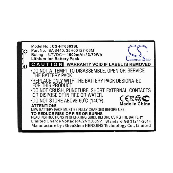 Dopod A3333 G7 mini G8 Wildfire 1000mAh Mobile Phone Replacement Battery-3