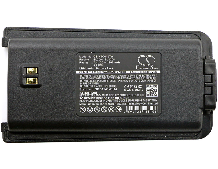 HYT TC-610 TC-610P TC-610S TC-618 TC-620 TC-626 1200mAh Two Way Radio Replacement Battery-5