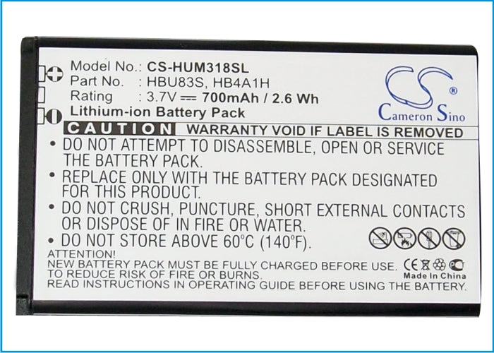 Huawei Envoy U3900 HWM636 HWM636-R M318 M635 M636 Pinnacle 2 U120 U121 U2800 U2800A U2801 U2801-5 V715 V716 V8 700mAh Mobile Phone Replacement Battery-5