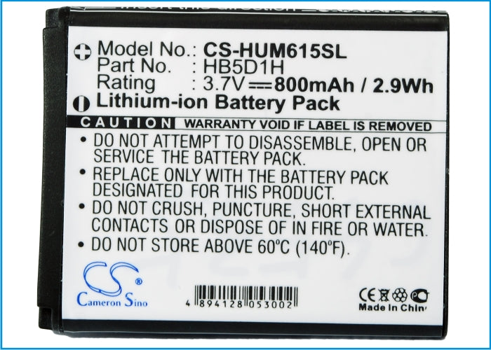 Cricket M615 Pillar Mobile Phone Replacement Battery-5