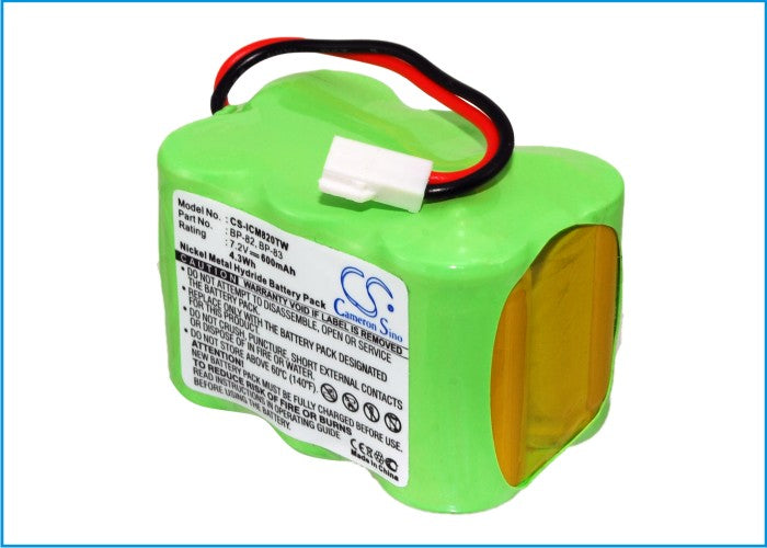 Icom IC-24AT IC-24ET IC-25RA IC-2SA IC-2SAT IC-2SE IC-2SET IC-3SAT IC-45A IC-45SE IC-4SA IC-4SE IC-CM8 IC-CM89 IC-M7 Two Way Radio Replacement Battery-2