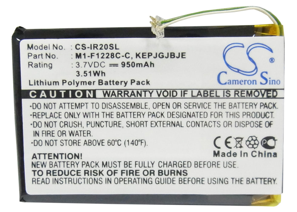 Iriver Clix 2 2GB Clix 2 4GB Clix 2 8GB Clix Plus REI-iriverclix1 REI-iriverclix2 U20 Media Player Replacement Battery-5
