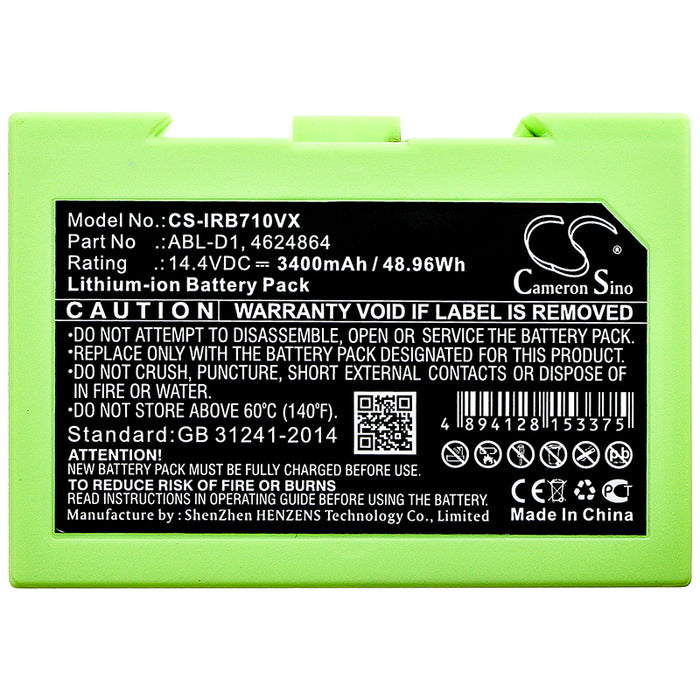 Irobot 7150 i31502F i8550 Roomba 5150 Roomba 7550 Roomba e5 Roomba e5150 Roomba e515020 Roomba e5152 Roomba e5154 R 3400mAh Vacuum Replacement Battery-5