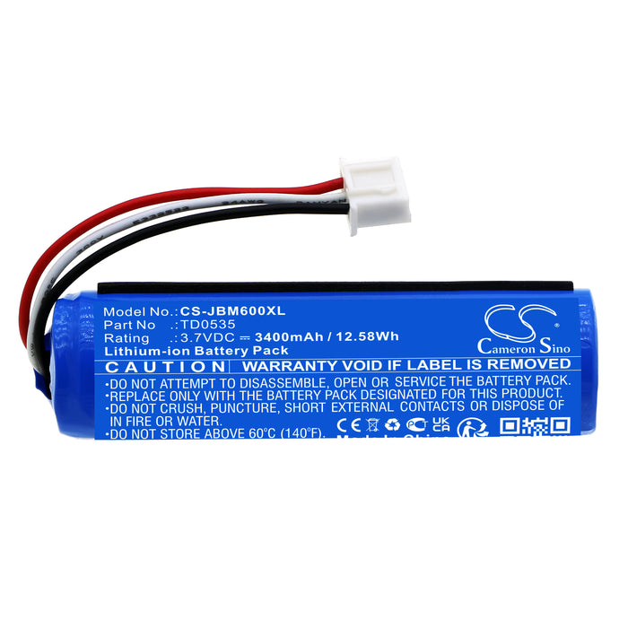 JBL KMC 600 3400mAh Microphone Replacement Battery