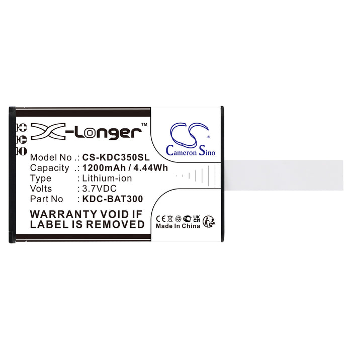Koamtac KDC-250 KDC-300 KDC350CF-G6SR-R2 KDC350CFi-G6SR-3K-R2 KDC350CFi-G6SR-R2 KDC350CFi-G6SR-R2-WFG KDC350C-G6SR-3K-R2 K Barcode Replacement Battery