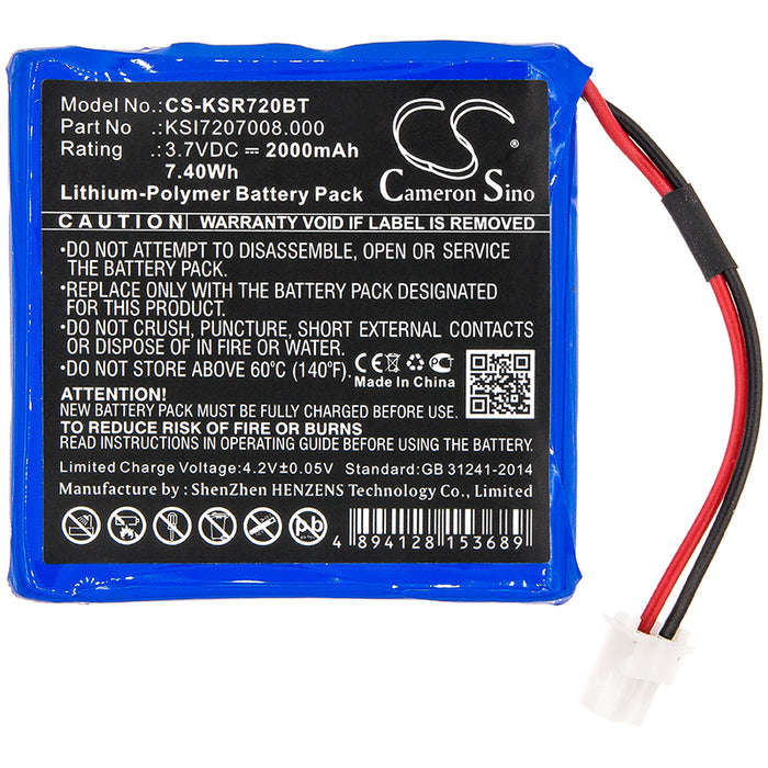 Ksenia Duo wireless repeater Radius Indoor Siren Alarm Replacement Battery-3