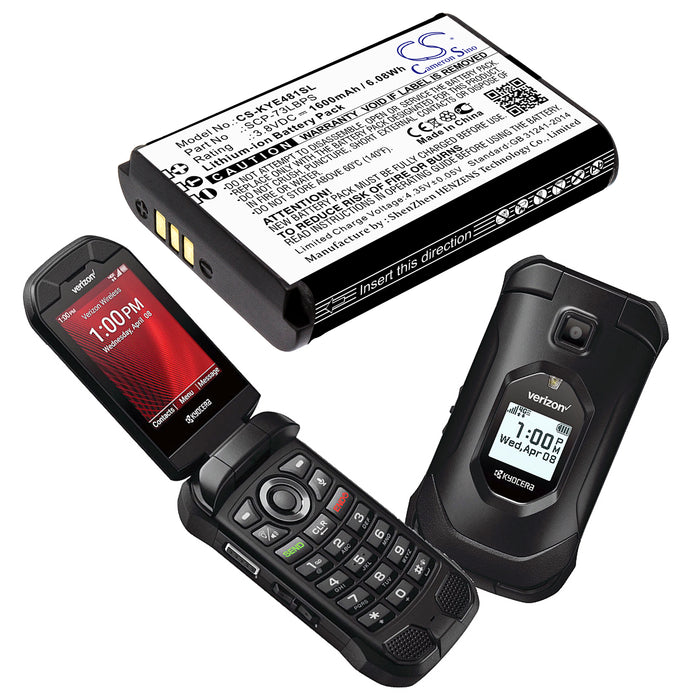 Kyocera DuraXV Extreme E4810 Mobile Phone Replacement Battery-4
