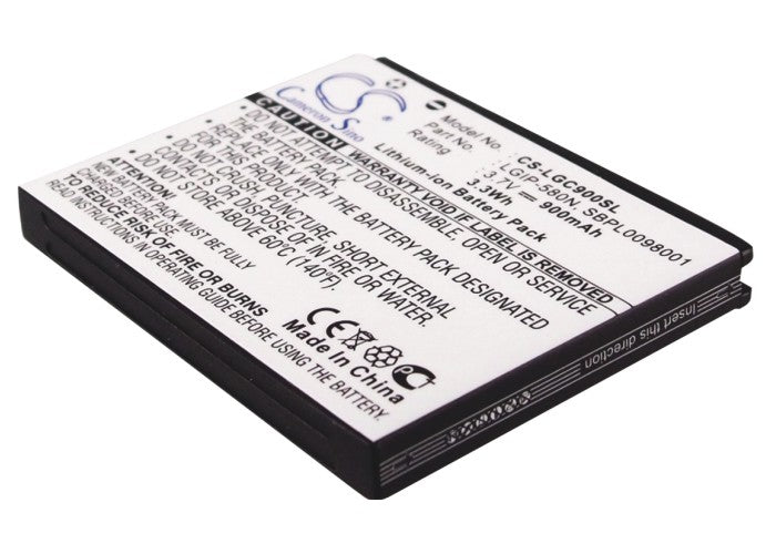 LG Arena GT950 Bliss UX700 Bliss UX-700 GC900 GC900 Viewty Smart GC900e GM730 GM730E GM730f GT400 GT405 GT500 GT505 G Mobile Phone Replacement Battery-2