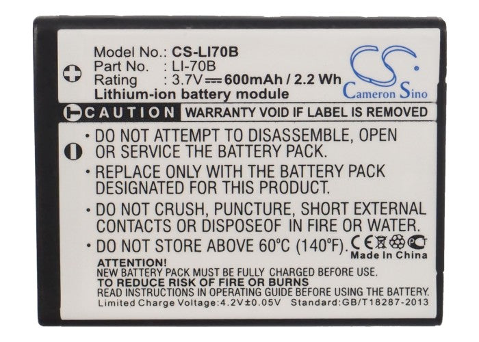 Olympus FE-4020 FE-4040 VG-110 VG-120 VG-130 VG-140 X-940 Camera Replacement Battery-5