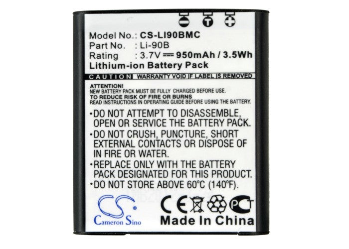 Olympus DS-9000 DS-9500 Powers Stylus SP-100 SH-50 his Stylus XZ-2 Stylus XZ-2 his Stylus XZ-2 iHS TG-1 TG-Tracker T 950mAh Camera Replacement Battery-5