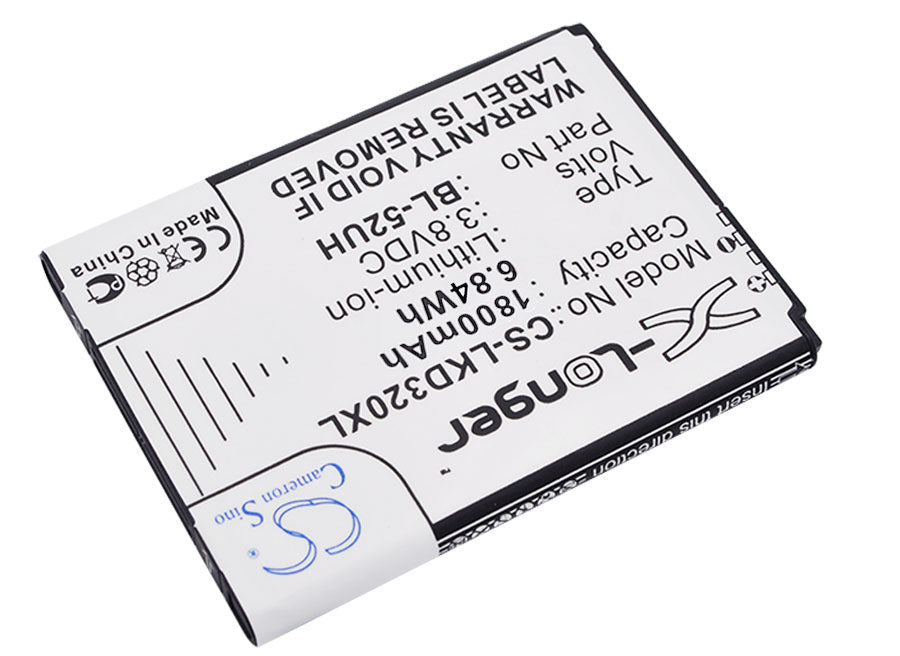 LG D280 D280N D285 D320 D325 D325 Dual D325 DUAL SIM D329 Escape 2 H420 H440N H440Y H443 L Fino L41C L65 L70  1800mAh Mobile Phone Replacement Battery-2
