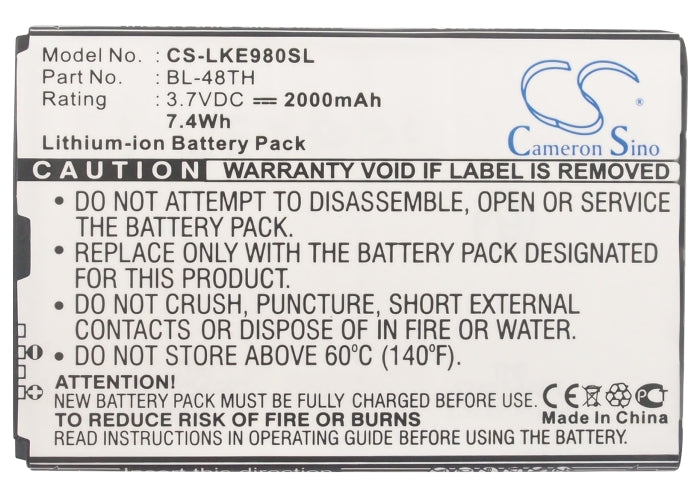 LG E940 E977 E980 E986 E988 F-240K F-240S Gee FHD L-04E Optimus G Pro Mobile Phone Replacement Battery-5