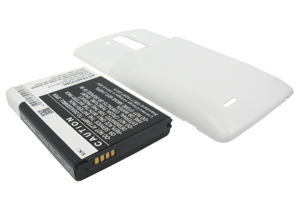 LG D830 D850 D850 LTE D851 D855 D855 LTE D855AR D855K D855P F400 G3 LS990 LS990 LTE VS985 6000mAh White Mobile Phone Replacement Battery-3