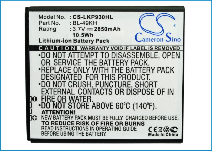 LG LU6200 Nitro HD Optimus 4G LTE Optimus LTE P930 Mobile Phone Replacement Battery-5