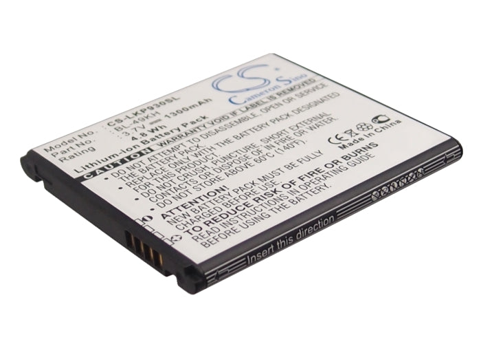 LG LU6200 Nitro HD Optimus 4G LTE Optimus  1300mAh Replacement Battery-main