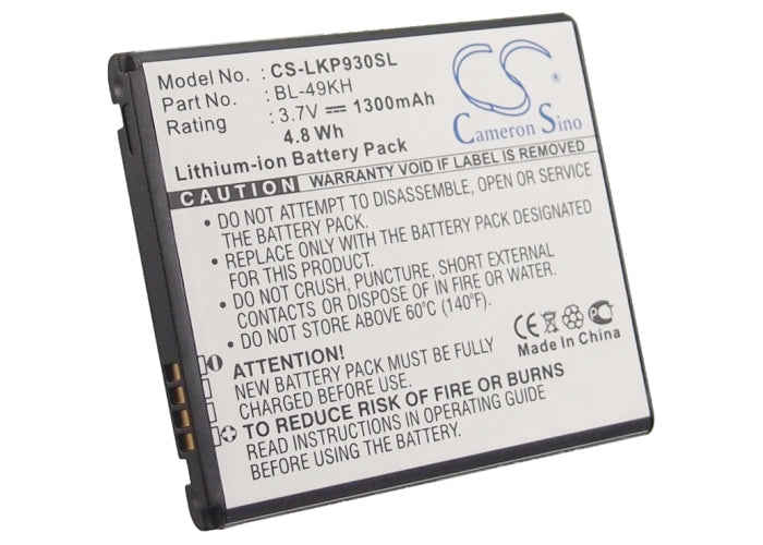 LG LU6200 Nitro HD Optimus 4G LTE Optimus LTE P930 P936 Spectrum SU640 VS920 1300mAh Mobile Phone Replacement Battery-5
