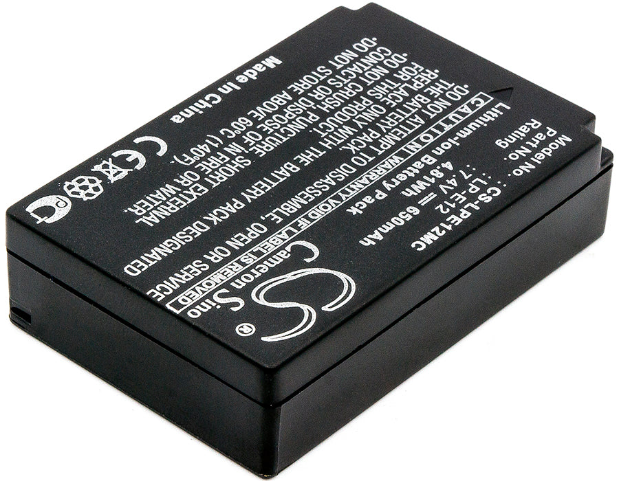 Canon EOS 100D EOS Kiss X7 EOS M EOS M2 EOS SL1 EOS-M EOS-M10 EOS-M100 EOS-M2 EOS-M50 OS-M PowerShot SX70 HS Rebel S 650mAh Camera Replacement Battery-2
