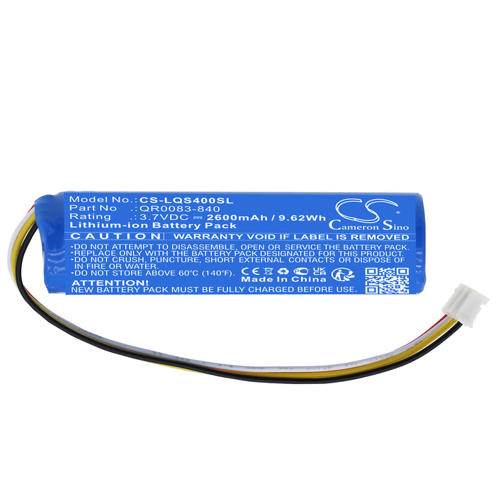 Qolsys IQ Panel 4 IQ Panel 4 PowerG IQP4001 IQP4002 IQP4002BLK IQP4003 IQP4003BLK IQP4004 IQP4004BLK IQP4005 IQP4005 2600mAh Alarm Replacement Battery