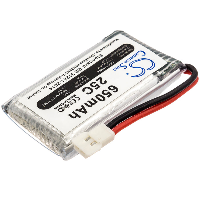Hubsan H107 H107C H107D H107D Mini H107L JXD385 X4 H107L 650mAh Drone Replacement Battery-2