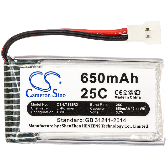 Hubsan H107 H107C H107D H107D Mini H107L JXD385 X4 H107L 650mAh Drone Replacement Battery-3