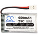 Huajun W609-10 W609-9 650mAh FPV Replacement Battery-3