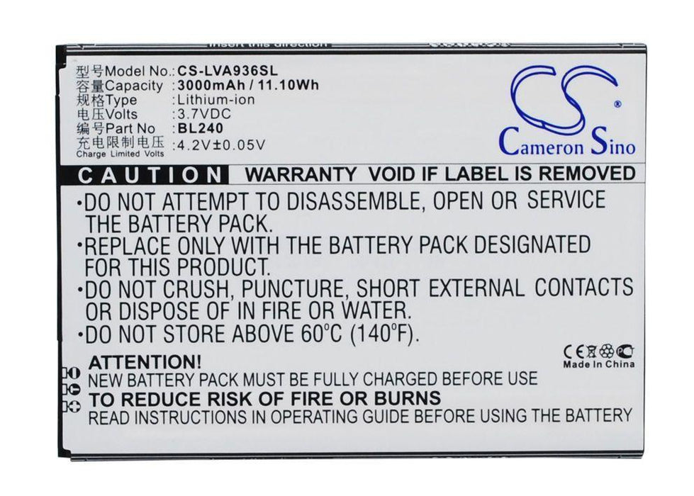 Lenovo A936 Replacement Battery-main
