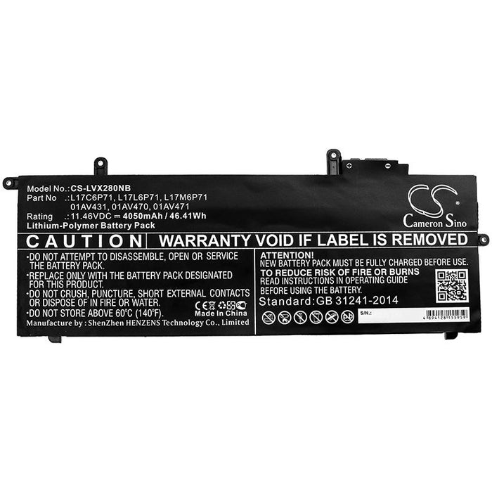 Lenovo ThinkPad X280 ThinkPad X280 AHK ThinkPad X280 CHK ThinkPad X280(20KF000RCD) ThinkPad X280(20KFA000CD) T Laptop and Notebook Replacement Battery-3