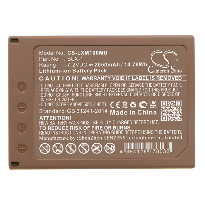 Olympus OM SYSTEM OM-1 OM-1 Mirrorless 2050mAh Camera Replacement Battery