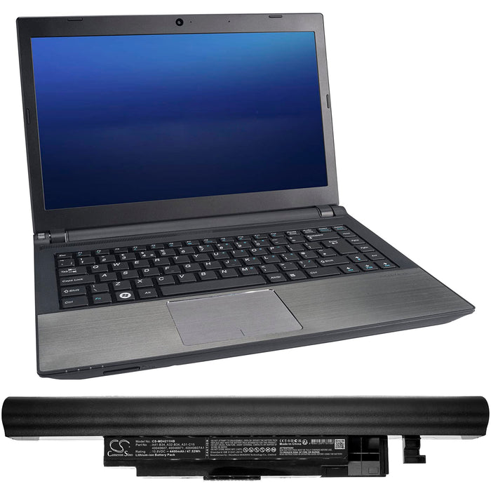 Medion Akoya 6240T Akoya E6237 Akoya E6239 Akoya E6239T Akoya E6240 Akoya E6240T Akoya E6241 Akoya MD9 4400mAh Laptop and Notebook Replacement Battery