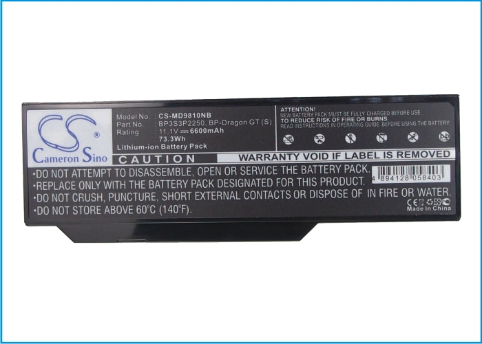 Mitac MiNote 8000 MiNote 8207 MiNote 8207D MiNote 8207I MiNote 8227 MiNote 8807 MiNote 9070 MiNote 9070D Laptop and Notebook Replacement Battery-5