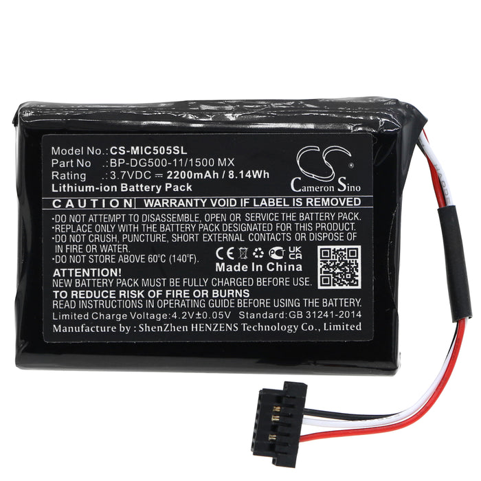 Mio cyclo 500 HC cyclo 505 HC Dashcam Replacement Battery