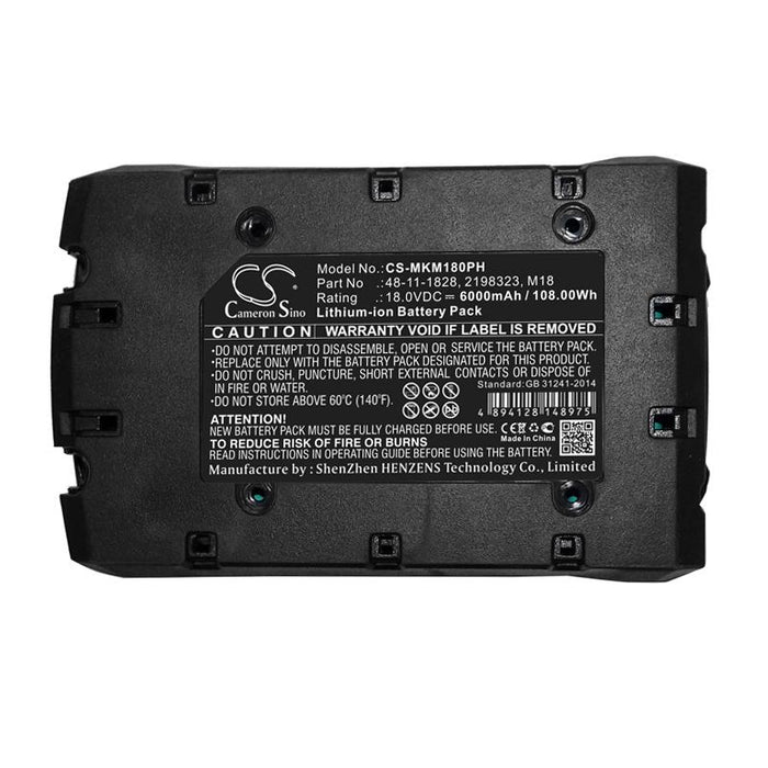 Milwaukee 0880-20 2601 2601-22 2602-20 260 6000mAh Replacement Battery-5