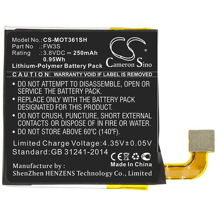 Motorola Moto 360 2nd Moto 360 2rd Smart Watch Replacement Battery-3