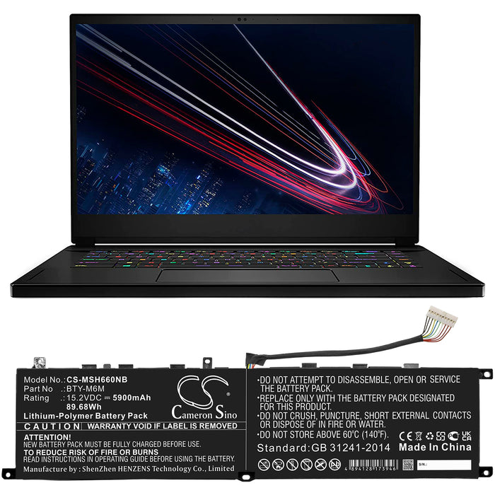 MSI GP66 GP76 Leopard 10UG Laptop and Notebook Replacement Battery-6