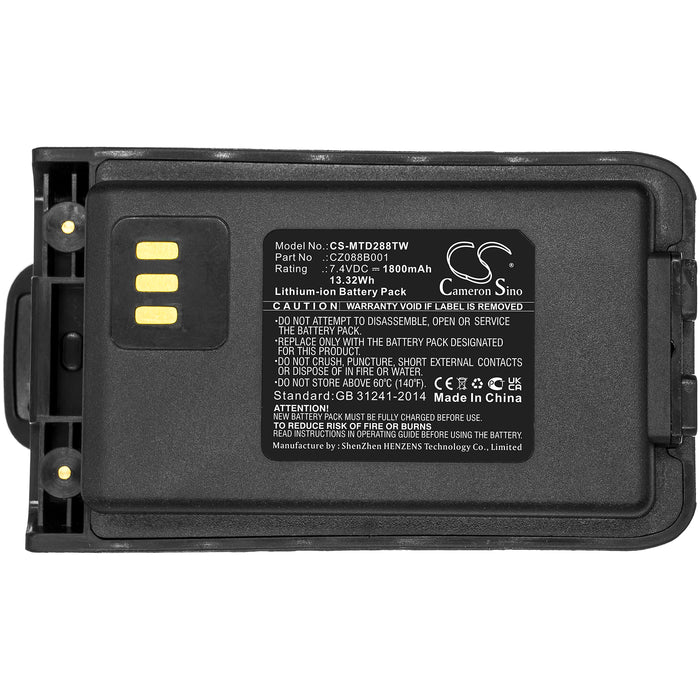 Motorola VZ-20 VZ-28 VZ-D263 VZ-D281 VZ-D288 Two Way Radio Replacement Battery-5