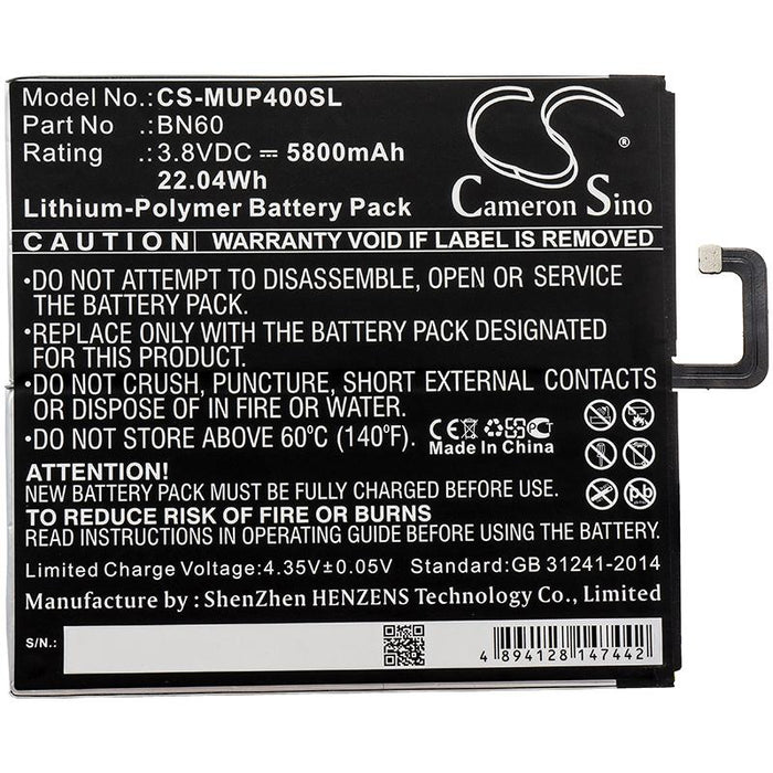 Xiaomi Clover M1806D9E M1806D9W Mi Pad 4 Mi Pad 4 WiFi Tablet Replacement Battery-3