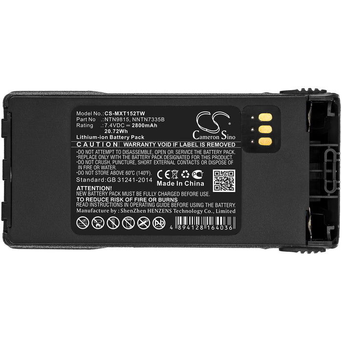 Motorola MT1500 NT1500 PR1500 Radius P25 XTS 1000 XTS 1500 XTS 2000 XTS 2500 Battery XTS1500 XTS2500 2800mAh Two Way Radio Replacement Battery-5