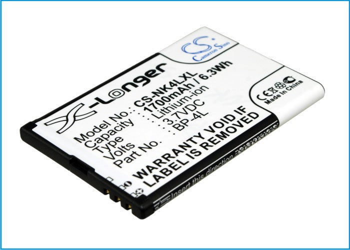 Nokia 6760 Slide Clipper E52 Black eReader 1700mAh Replacement Battery-main