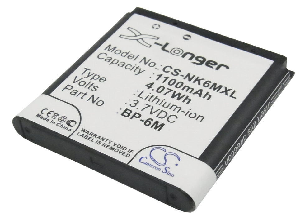 Nokia 3250 3250 XpressMusic 6151 6233 6234 1100mAh Replacement Battery-main