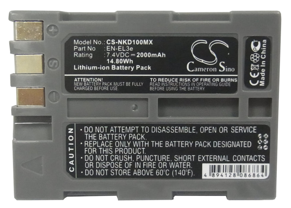 Nikon D100 D100 SLR D200 D300 D300S D50 D70 D700 D70s D80 D90 D900 DSLR D700 Camera Replacement Battery-5