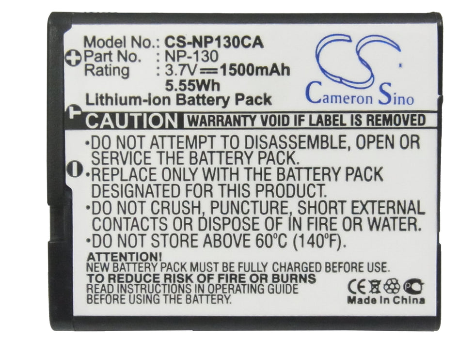 Casio Exilim EX-FC300S Exilim EX-H30 Exilim EX-H30BK Exilim EX-H35 Exilim EX-ZR100 Exilim EX-ZR1000 Exilim EX-ZR100 1500mAh Camera Replacement Battery-5