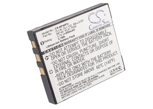 Pentax Optio A10 Optio A20 Optio A30 Optio A40 Opt Replacement Battery-main