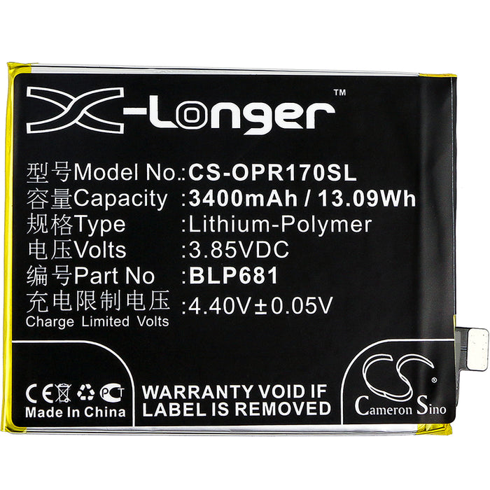 Oppo PAGT00 R17 R17 Dual SIM R17 Dual SIM TD-LTE Mobile Phone Replacement Battery-3