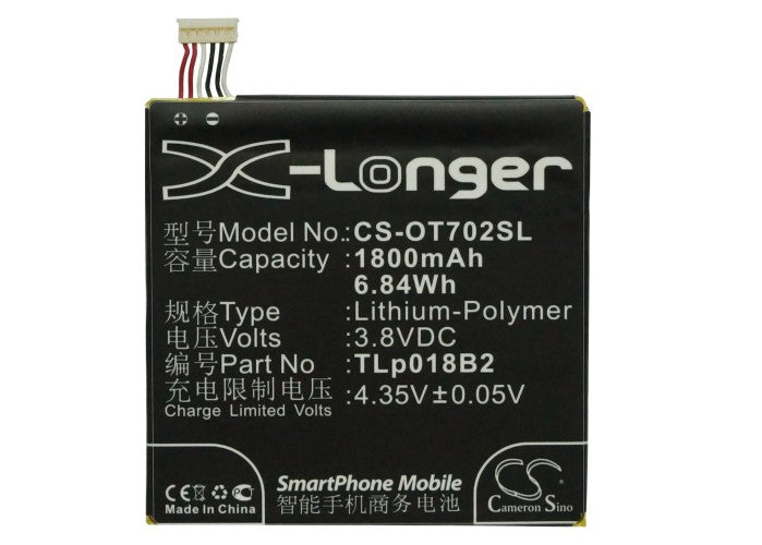Alcatel One Touch 7024 One Touch 7024W One Touch Fierce One Touch Idol One Touch Snap One Touch Snap Dual OT-6030 OT- Mobile Phone Replacement Battery-5