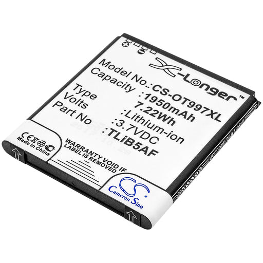 Alcatel Linkzone 41 Lin Black Mobile Phone 1950mAh Replacement Battery-main