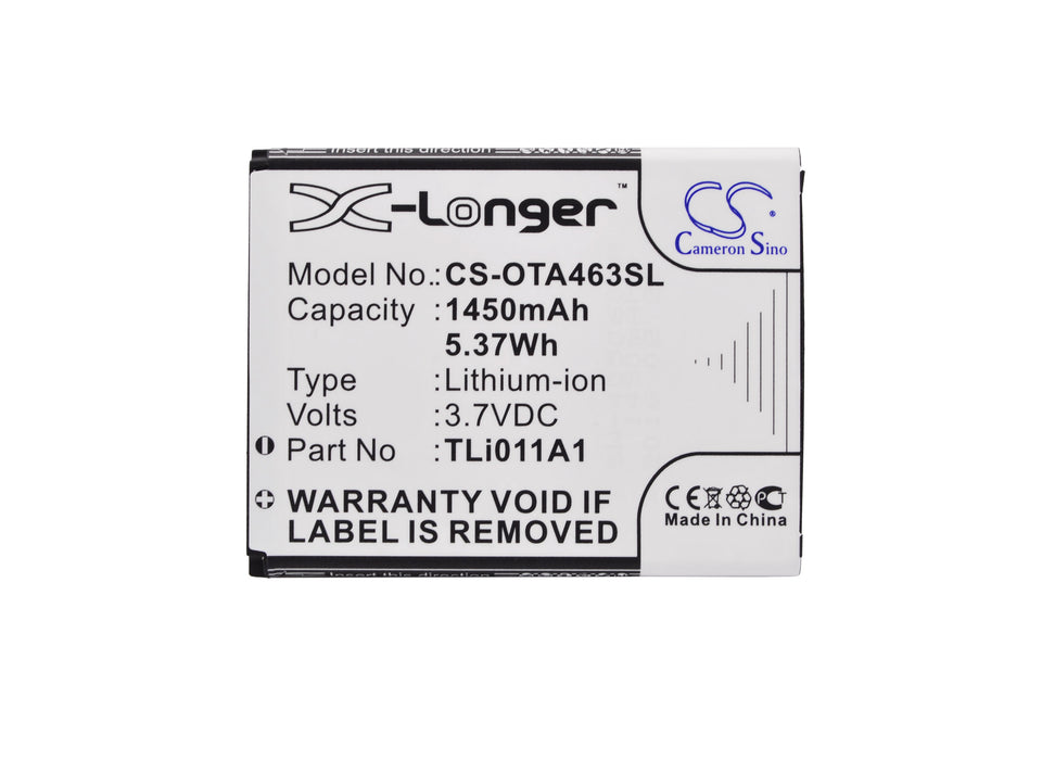 Alcatel A463 A463BG One Touch A463 One Touch Pixi Glitz One Touch Pixi Glitz 4G Mobile Phone Replacement Battery-5