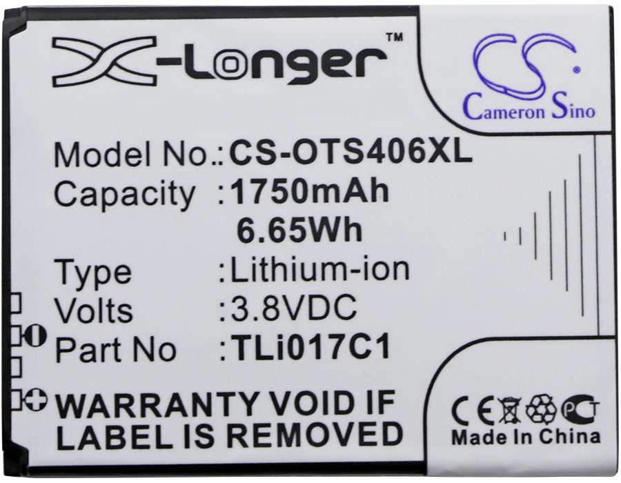 Alcatel One Touch Pop 3 4.5 One Touch Streak OT-4060 OT-4060A OT-5017 OT-5017D OT-5019 Mobile Phone Replacement Battery-3