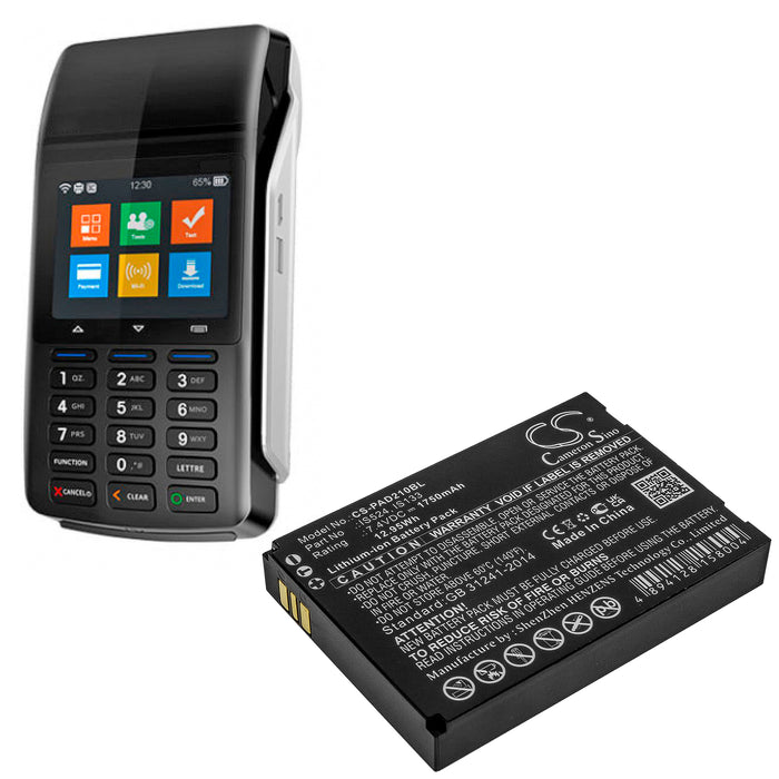 PAX D210 Payment Terminal Replacement Battery-4